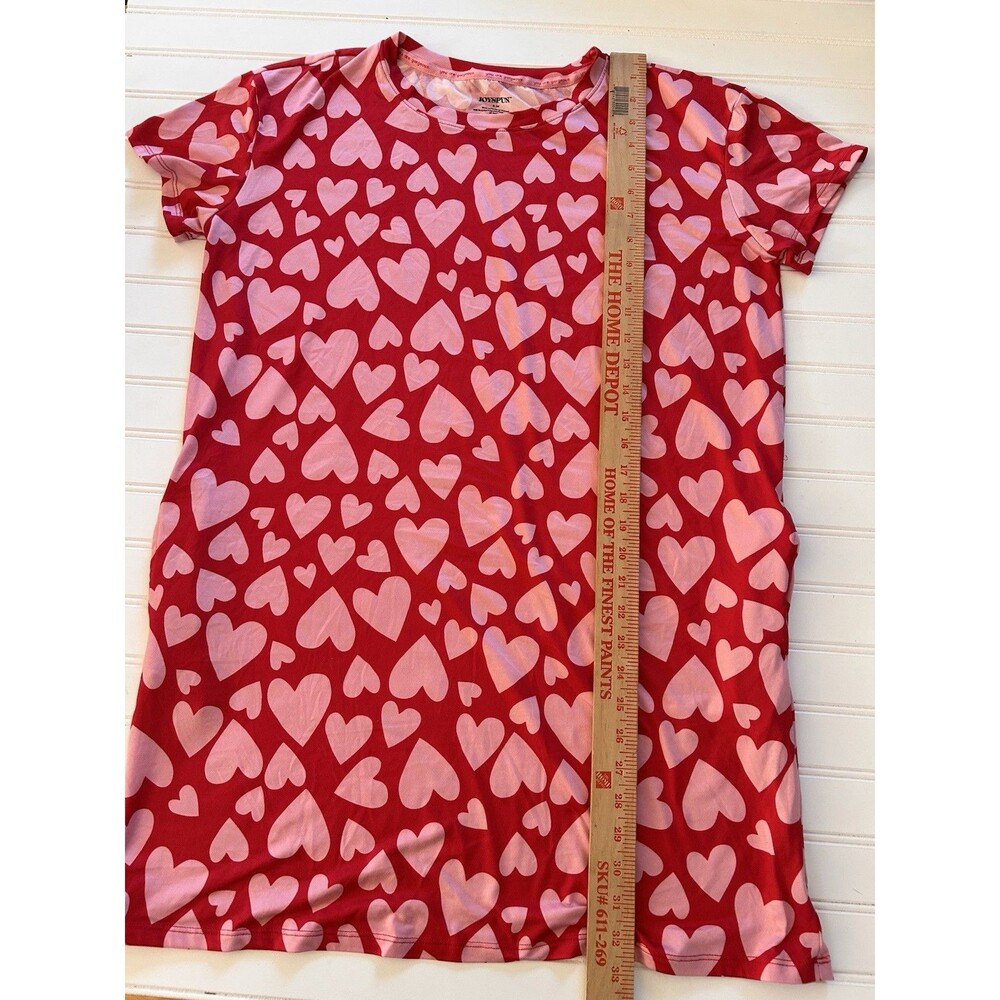 Joyspun S-M Red Heart Print Nightgown Sleepwear coquette cozycore GOOD - Picture 5 of 7